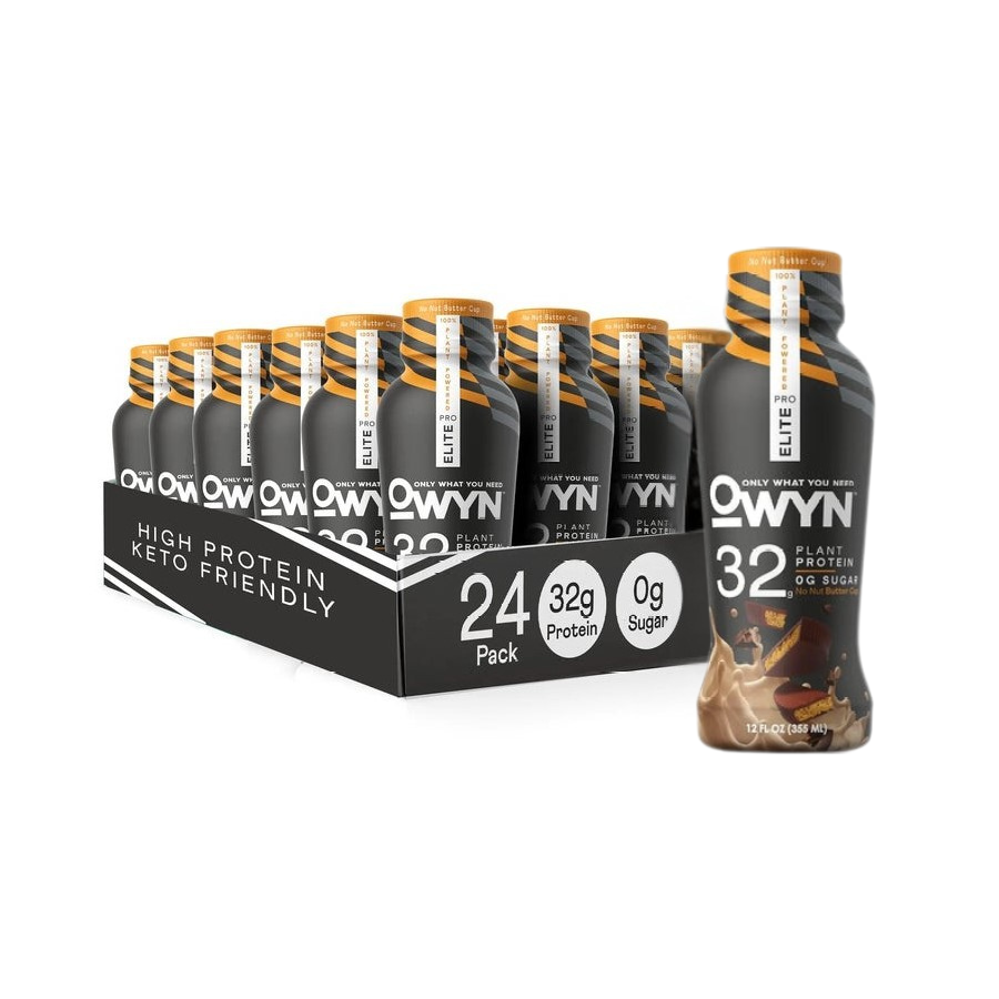 OWYN Pro Elite Plant Protein Shake - No Nut Butter Cup (24 Pack)