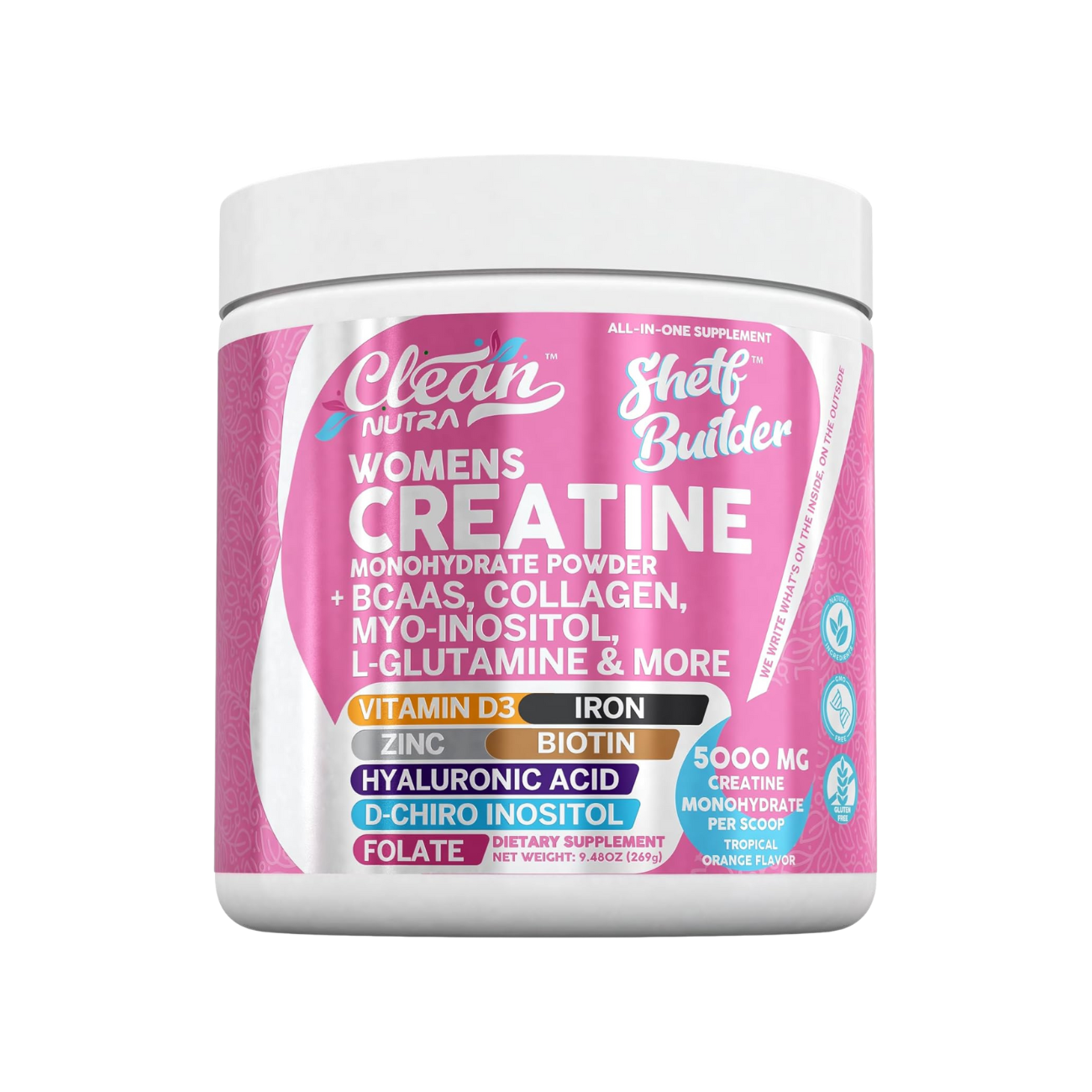 Clean Nutra Womens Creatine Monohydrate & More - Tropical Orange (269g)