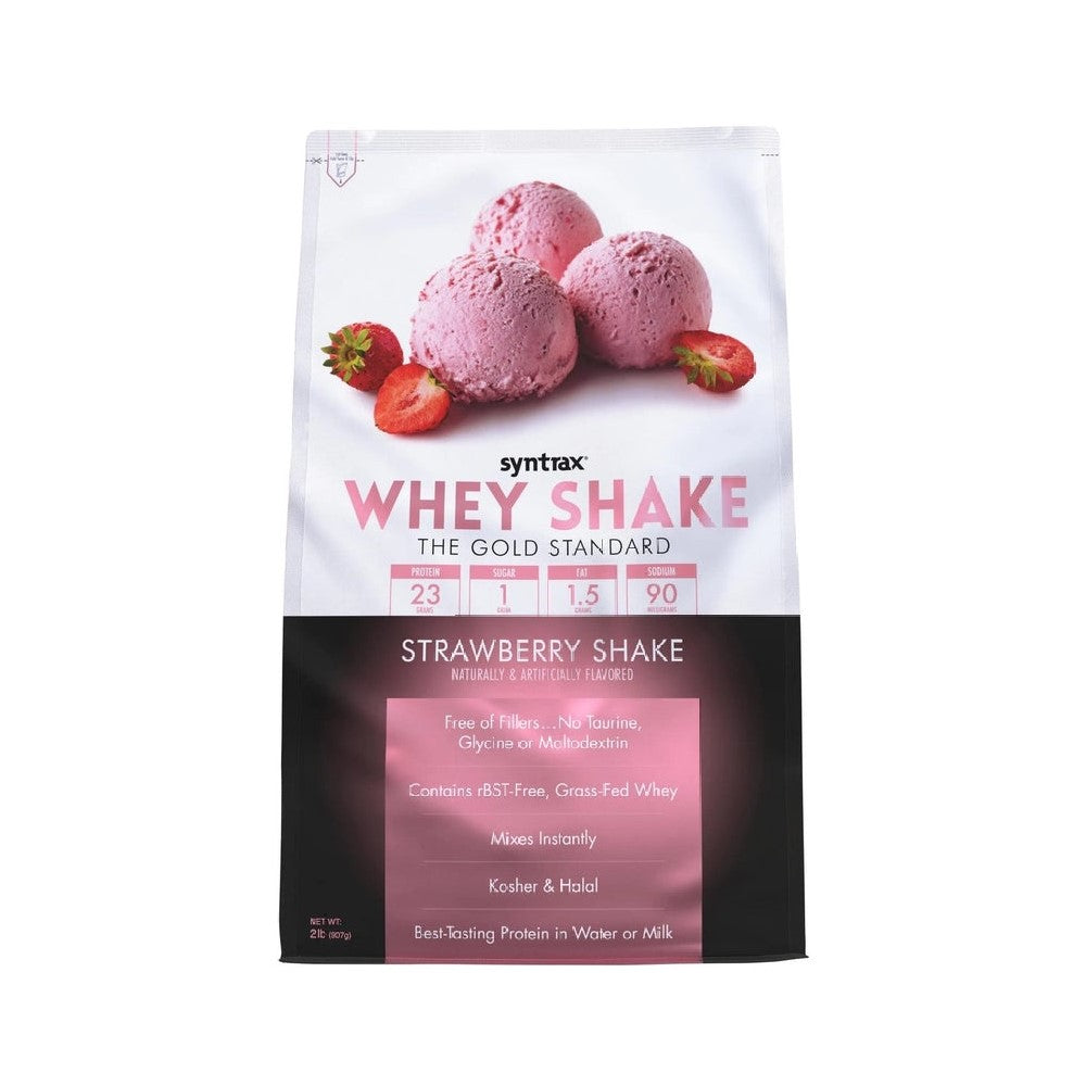 Syntrax Nutrition Whey Shake Protein 2LB - Strawberry Shake