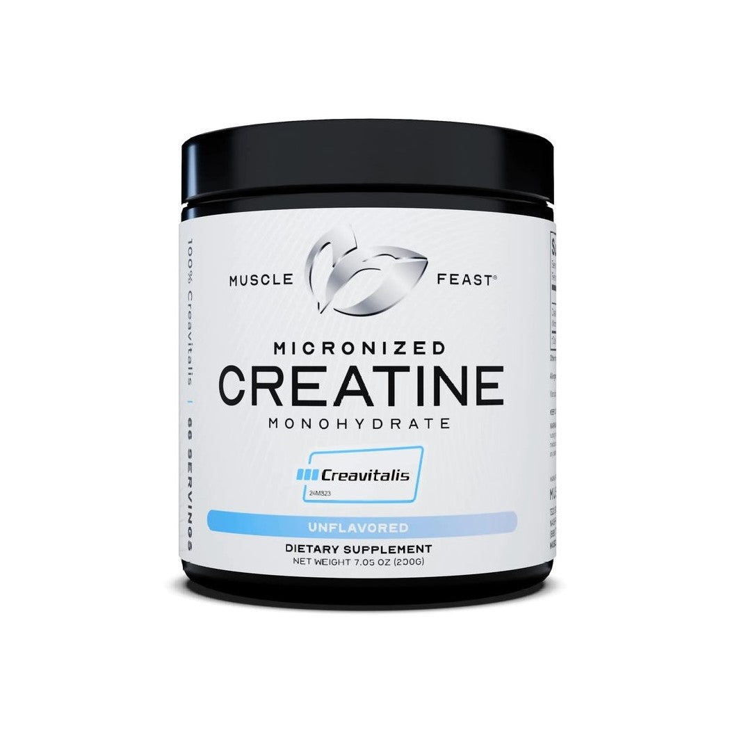 Muscle Feast Micronized Creatine Monohydrate Powder - Unflavored (200g)