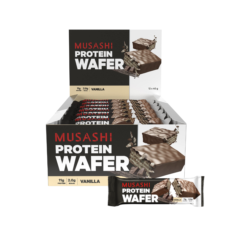 MUSASHI Protein Wafer Bar - Vanilla (12 Pack)