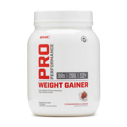 GNC Pro Performance Weight Gainer Protein 2.42LB - Strawberries and Cream