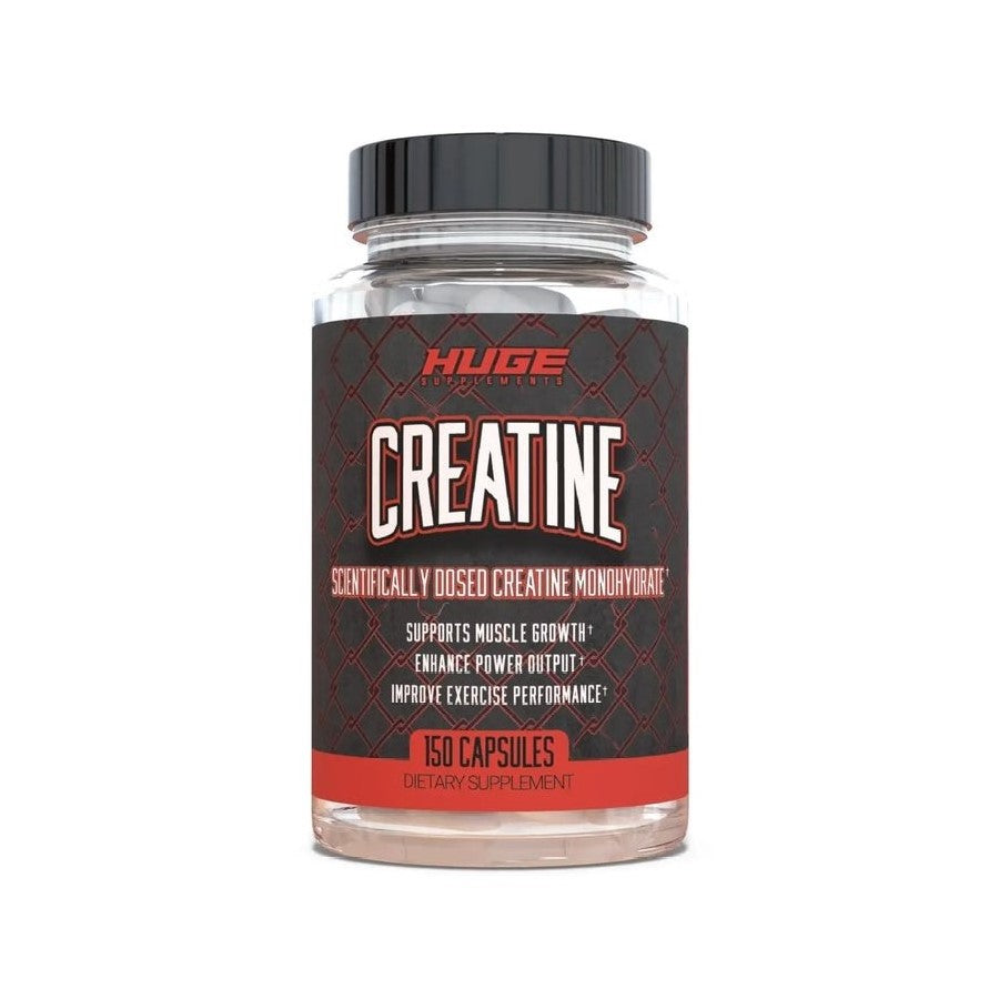 Huge Supplements Creatine Monohydrate Capsules (150 Capsules)