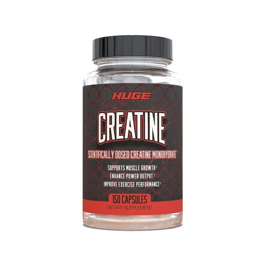 Huge Supplements Creatine Monohydrate Capsules (150 Capsules)
