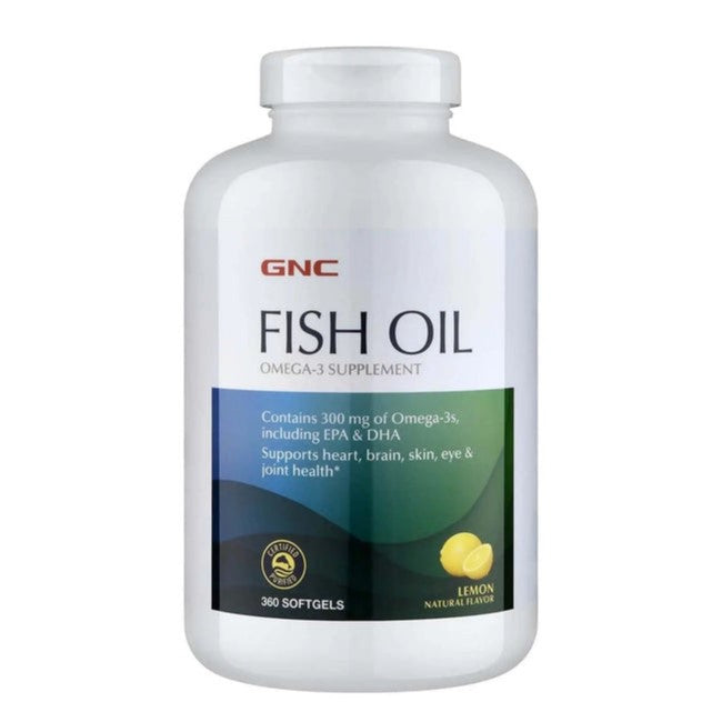 GNC Fish Oil Omega-3 Supplement (360 Softgels)