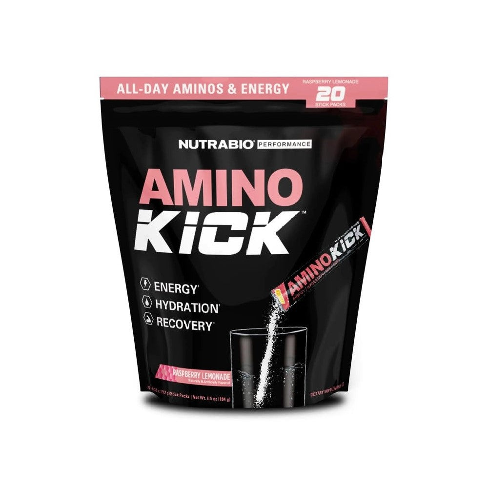 NutraBio Amino Kick - Raspberry Lemonade (184g)