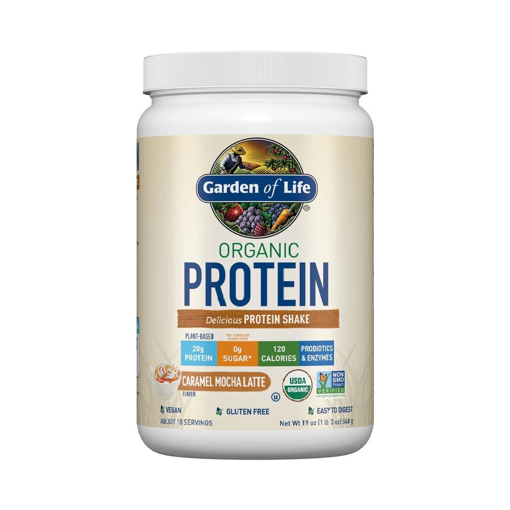 Garden of Life Organ Vegan Protein 1LB - Caramel Mocha Latte